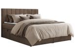 BOXSPRINGBETT ALVER 180/200 - Braun Velvet - H3
