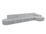 ECKSOFA Ottomane Rechts LIVO-L3 - 422x173x79,5 cm Grau