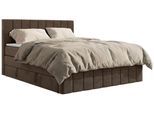 BOXSPRINGBETT ALVER KING DUO 200/200 - Braun Velvet - H3