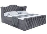 BOXBETT VILA-Z - 160x200 cm - H3 - Dunkelgrau