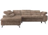 ECKSOFA PABLO L Braun Cord - Links Seite