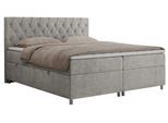 BOXBETT ROMA 180/200 - Hellgrau Strukture - H4