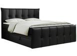 BOXSPRINGBETT PREMIUM 11 KING 120/200 Schwarz Kunstleder - H4