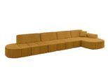 ECKSOFA Ottomane Rechts LIVO-L3 - 422x173x79,5 cm Senfgelb