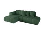 ECKSOFA Ottomane Links CLOUD-L-v1 280x185x90 Grün Cord