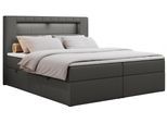 BOXBETT GOLD-5 LED 180/200 Dunkelgrau Kunstleder - H3