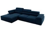 ECKSOFA RILASSO L Dunkelblau Velvet - links