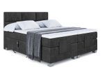 BOXSPRINGBETT elektrisch verstellbar mit 2 Matratzen H4/Taschenfederung PROT EL 200 x 200 Schwarz