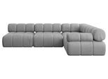 ECKSOFA modulares Sofa Mende-L2 - 285x190x70 cm Hellgrau Velours