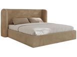 POLSTERBETT EMORA CLASSIC 160/200 - Beige Plüsch - ohne Matratze