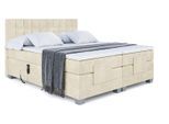 BOXSPRINGBETT elektrisch verstellbar mit 2 Matratzen H4/Taschenfederung OSTO EL 180 x 200 Beige