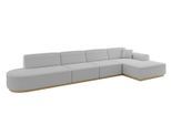 ECKSOFA Ottomane Rechts IREA-L3-v2 - 412x165x80 cm Hellgrau
