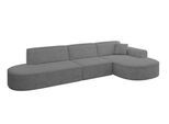 ECKSOFA Ottomane Rechts MARI-L2 - 328x171x79 cm Grau Velours