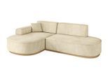 ECKSOFA Ottomane Links MARI-L1-v2 - 243x171x83 cm Beige Velours