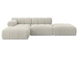ECKSOFA modulares Sofa Lizur-L1 - 285x160x70 cm Creme Cord