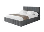 POLSTERBETT mit Bettkasten und Lattenrost, Boxbett ohne Matratze - AMEA 120x200 Dunkelgrau