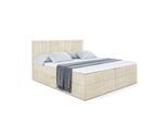 BOXBETT mit Matratze H3 und Lattenrost - MOETI - 180x200 cm Beige