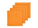 STOFFSERVIETTEN 4er-Set orange 45/45 cm, 100% Baumwolle
