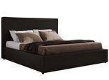 POLSTERBETT CORIVO CLASSIC 160/200 - Schwarz Kunstleder - Schaum-Matratze