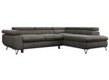 ECKSOFA PEDRO L Dunkelgrau Velvet - Rechts Seite