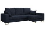 ECKSOFA Dorian Cord Dunkelblau