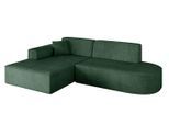 ECKSOFA Ottomane Links IREA-L1-v4 - 232x165x77 cm Grün