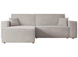 ECKSOFA mit Schlaffunktion und Bettkasten CELTIC-XL - 277x143x83 cm Hellbraun Velours