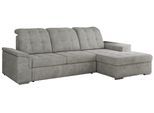 ECKSOFA MADRITO L - Hellgrau Struktur - Rechts