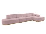 ECKSOFA Ottomane Rechts IREA-L3-v2 - 412x165x80 cm Rosa