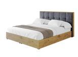 POLSTERBETT mit Bettkasten und Lattenrost, Boxbett ohne Matratze - ENZO7 200x200 Dunkelgrau