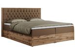 BOXBETT AMORE 140/200 Braun Kunstleder - H3