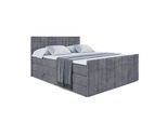 BOXSPRINGBETT MOETI-Z KING - 160x200 - H3/H4 - Dunkelgrau
