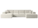 WOHNLANDSCHAFT SIERRA-U - 349x169x80 cm Creme Cord