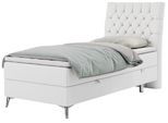 BOXBETT MILEN 90/200 Weiß Kunstleder - H4 - Rechts Seite