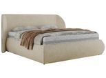 POLSTERBETT CAELA CLASSIC 180/200 - Creme Strukture - Schaum-Matratze