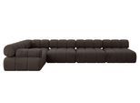 ECKSOFA modulares Sofa Mende-L3 - 380x190x70 cm Braun Velours