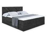 BOXBETT mit Matratze H4 und Lattenrost - BARWA - 140 x 200 - H4 - Schwarz