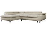 ECKSOFA PEDRO L Beige Velvet - Links Seite