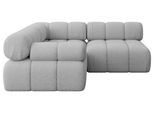 ECKSOFA modulares Sofa Mende-L1 - 190x190x70 cm Hellgrau Bouclé