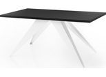 ESSTISCH Vance Weiß rechteckig ausziehbar, Schwarz 160-260/90/76 cm