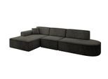 ECKSOFA Ottomane Links IREA-L2-v3 - 327x165x77 cm Schwarz