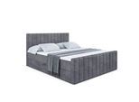 BOXBETT EDITA-Z - 160x200 cm - H3 - Dunkelgrau