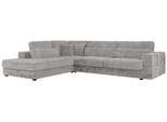 ECKSOFA Savona Hellgrau breiter Cord - links