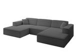 WOHNLANDSCHAFT IREA-U1-v4 - 301x165x77 cm Grau