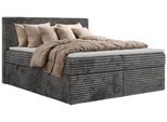 BOXBETT TILION 160/200 - Grau Cord - Topper T25 - H3