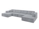 WOHNLANDSCHAFT IREA-U2-v4 - 386x165x77 cm Grau
