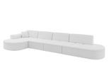ECKSOFA Ottomane Links TARO-L3 - 413x171x79,5 cm Weiß