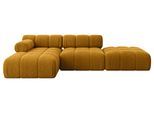 ECKSOFA modulares Sofa Lizur-L1 - 285x160x70 cm Senfgelb Cord