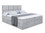 BOXBETT mit Matratze H3 und Lattenrost - NOVA - 200x200 Hellgrau