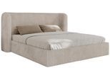 POLSTERBETT EMORA CLASSIC 140/200 - Beige Cord - Schaum-Matratze